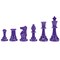 WE Games Color Bright Plastic Staunton Tournament Chess Pieces with 3.75 in. King - Half Chess Set of Chess Pieces Only, Purple